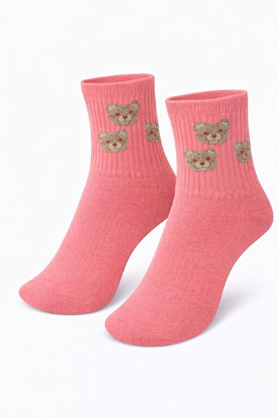 İpeksi Teddy Bear Pattern Organic Combed Cotton Socks