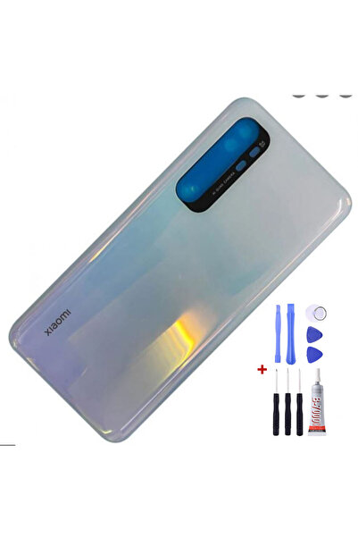 Yedcom Xiaomi Mi Note 10 Lite Beyaz Arka Kapak Arka Cam Pil Kapağı Tamir Setli