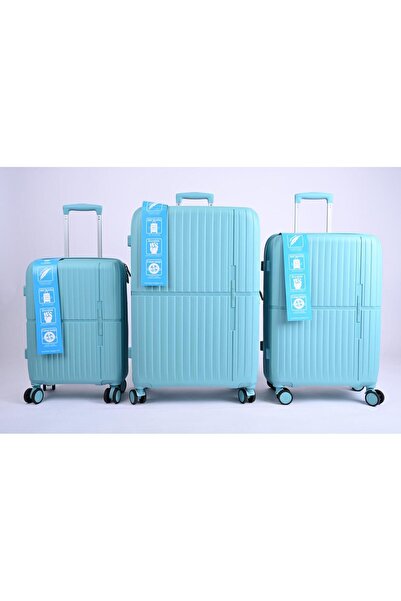 MAC CENTER 4-piece hard-shell luggage set – 360° wheels – security lock – lux...