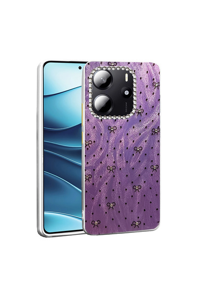 eco port Redmi note 14 4g case, blade mirror pattern cover - pattern 2