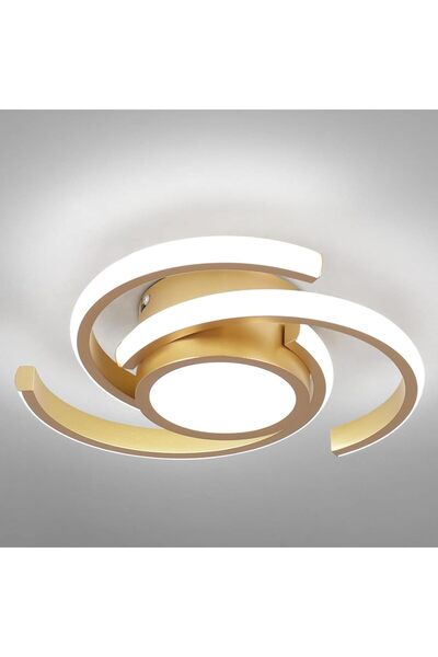 Jiju Lampă de tavan LED modernă, design curbat de 20W, alb rece 6000K [Clasa ...