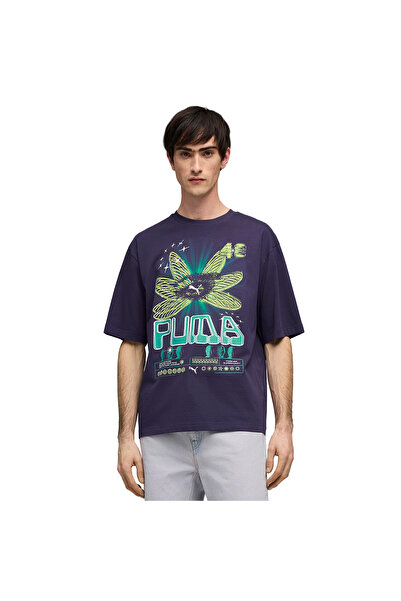 Puma Graphic Men's Navy Blue Casual Style T-Shirt 63444364