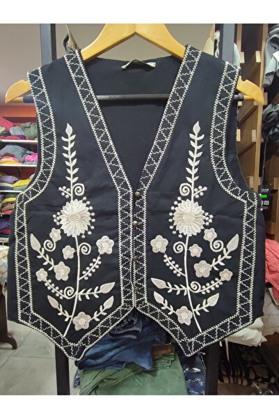 Sosyete Kaplumbağa Cotton Linen Suezene Embroidery Floral Embroidered Triangl...