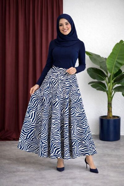 moda civinx Digital printed skirt