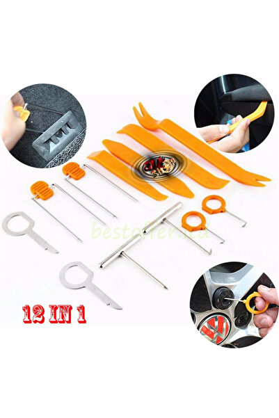 Aftermarket Σετ εργαλείων αφαίρεσης εσωτερικών εξαρτημάτων αυτοκινήτου, 12 τε...