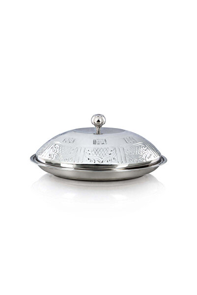 Almarjan 55 CM Stainless Steel Oval Koozy Tray Silver