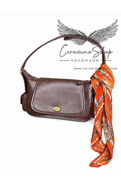 Cerenimo Shop Pileli Renkli Desenli Saten Şal & Fular (70x70 cm)