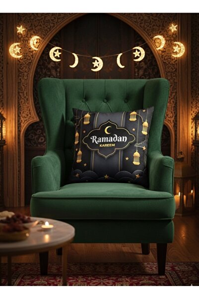 MİNOZA Digital Printed Ramadan Themed Decorative Throw Pillow Cover