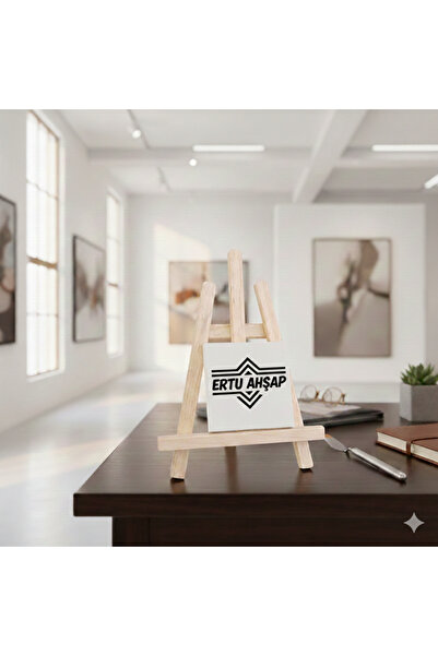 ERTU Mini Ahşap şövale 22x32 cm Ahşap ressam sehpası Büro şövalesi