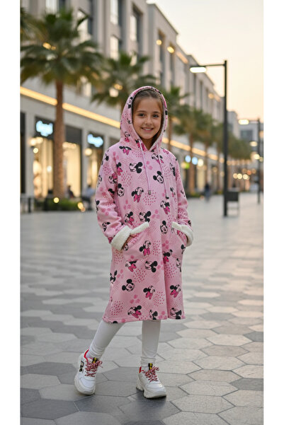 h.kids Tulip Winter Dress - Sky Blue with Fur Collar