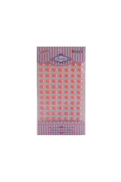Acar Süs İNCİ KALP YAPIŞKANLI PEMBE 77 ADET 1 PAKET