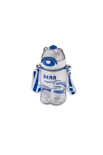 Vagonlife BPA Free Policarbon Boyun Askılı Kalın Pipetli Bear Çocuk Su Matara...