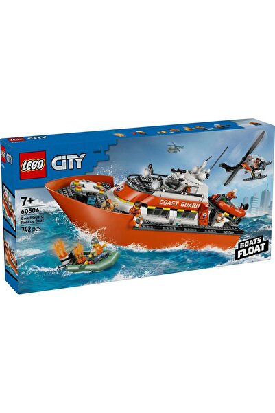 Evelise LEGO CITY BARCA DE SALVARE SI ELICOPTER ALE PAZEI DE COASTA 60504