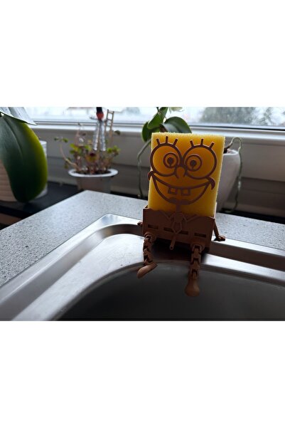 Lorien3D حامل إسفنجة سبونج بوب لتنظيف الأطباق، حامل إسفنجة ممتع وديكور، إكسسو...