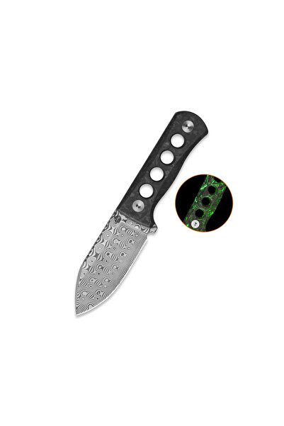 QSP Knife QSP Canary | Karanlıkta Parlayan Parçalanmış Karbon Fiber Sap | Lam...