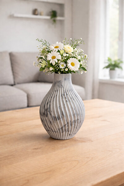 Adel3D Modern Dekoratif Vazo | 3D Baskı Özgün Tasarım | Minimal Ev & Ofis Mas...