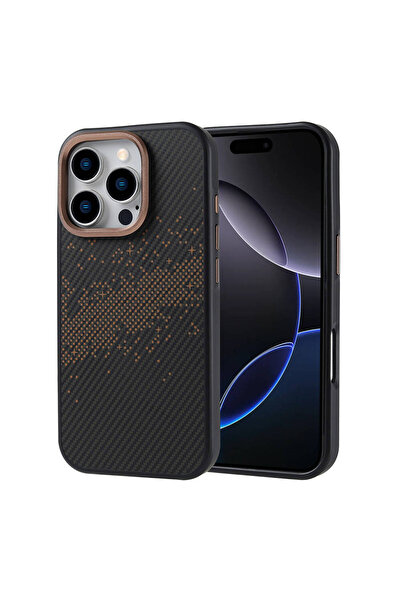 zore iPhone 16 Pro Uyumlu Magsafe Şarj Özellikli Karbon Fiber Tasarımlı ZPRB ...