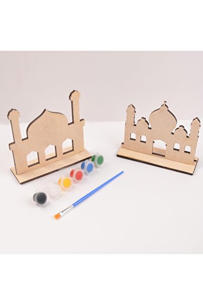 Boncukafası 20 adet Ahşap Cami Boyama Etkinliği – Çocuklar İçin Eğitici Aktiv...