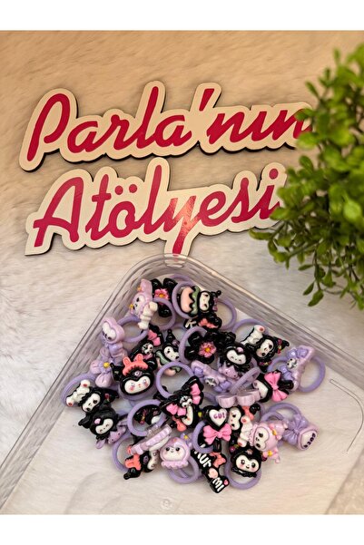 SOFT Paket od 5 crnih gumica za kosu za devojčice