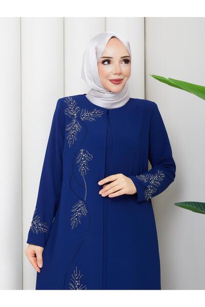 ESLEMNUR Plus Size Leaf Stone Mother Dress En7008