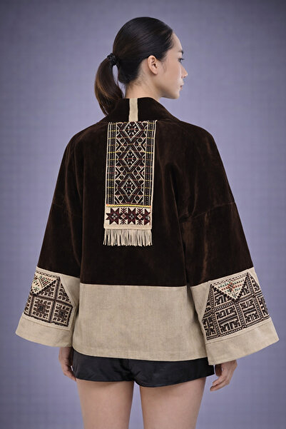 Nulivez Ethnic Pattern Embroidery Detailed Jacket – Oversized Comfortable Cut...
