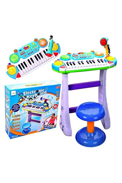 Evelise INSTRUMENT MUZICAL PIANINA ELECTRONICA MALPLAY CU SCAUN SI MICROFON 4...