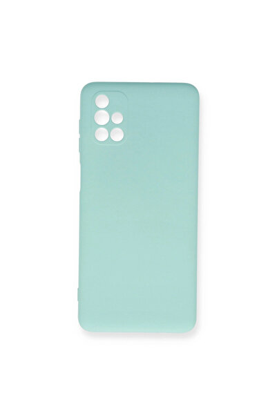 eco port حافظة سامسونج جالاكسي M51 نانو من الداخل سيليكون مخملي - تركواز