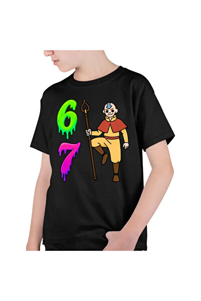 OEM Tricou Copii Baieti Avatar Six Seven Last Airbender 67 Calugar Shaolin