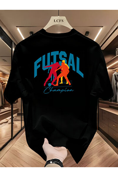 ALEYZA MODA Fustal printed oversize women's/men's unisex white t-shirt