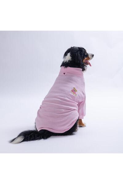 Pawstar Pembe Teddywood Orta-Büyük Irk için Ayıcık Nakışlı Esnek Sıcak Tutan ...