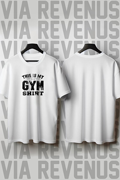 Vordevia My Gym Shirt Printed Crew Neck Wide Fit Unisex Tshirt
