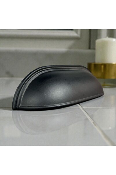 İlkulp Mâner TAS tip Midye, negru, 64 mm, mâner de lux pentru mobilier de buc...