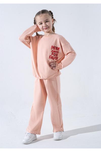 ZİMEXİ Printed Children's Tracksuit Set for Ages 4-10