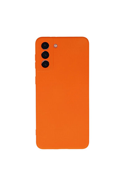 eco port Samsung Galaxy S21 Plus Case Nano Velvet Silicone Inside - Orange