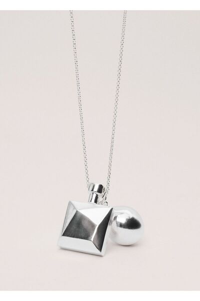 MANGO Woman Geometrik süslemelerle kombinlenmiş kolye