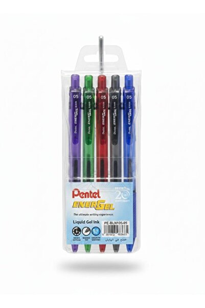Pentel مجموعة أقلام بنتل انرجيل سائلة 0.5 5 ألوان مميزة
