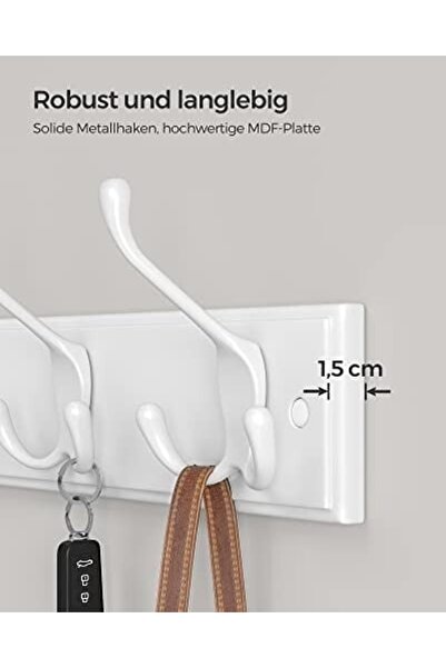 Talis Cuier, Santo Living, Alb, 40x11x7 cm