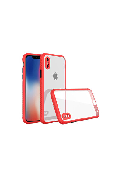 eco port iPhone XS Max Case Miami Transparent Silicone - Red