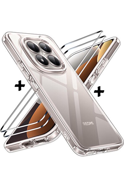 m.tk moveteck Redmi Note 15 Pro+ Plus Kılıf Kamera Korumalı Yumuşak Şeffaf Si...