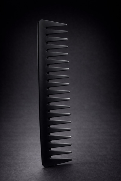 OEM Professional hair comb, rare teeth, black color