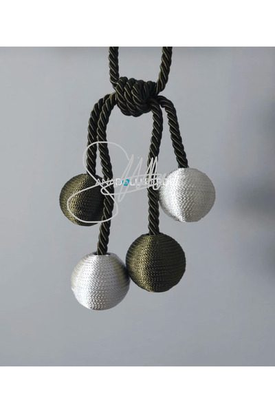 ömer ilhan 4 Toplu Braçol Kornişe Takmatik Ipli Tavan Perde Aksesuarı FONUN Ü...