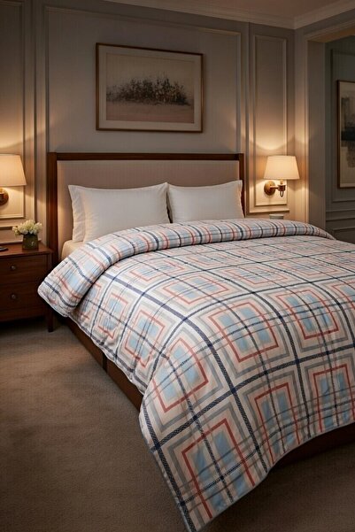 VENTİ VENTİSCA Cuvertură de pat matlasată din bumbac pentru o noapte, 200 x 2...