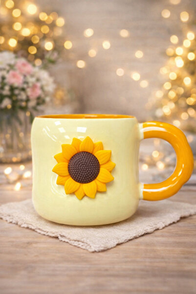 Mihristore كوب بتصميم زهرة الشمس، كوب هدية للمكتب