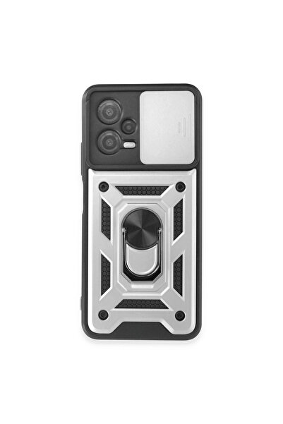 eco port Redmi note 12 5g case with pars lens ring silicone - silver