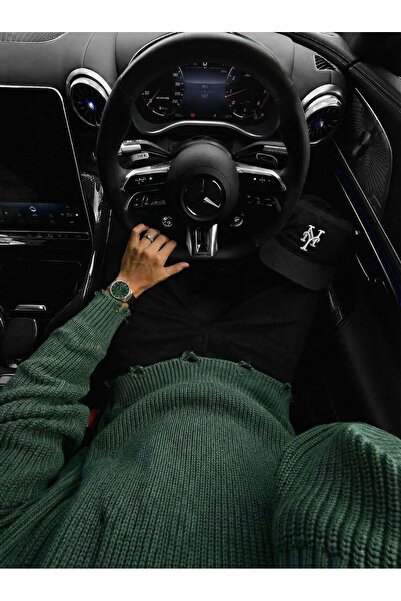 elkumoda Oversize Vintage Detailed Ripped Knitwear Sweater Vintage Washed Str...