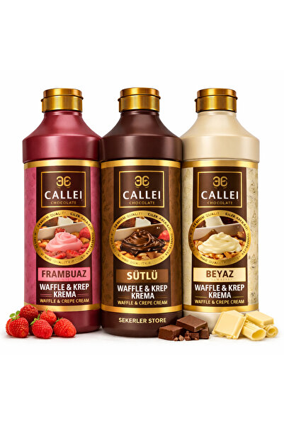 Callei Sütlü & Frambuaz & Beyaz Waffle Sos
