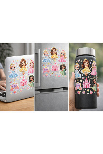 Limitless Design Kawaii Princesses Sticker Set – Children & Princess Themed S...