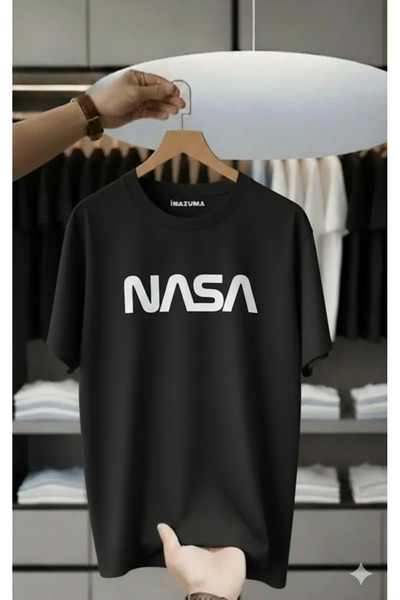 İnazuma Outdoors Unisex Oversize Printed Cotton Crew Neck Short Sleeve Black ...