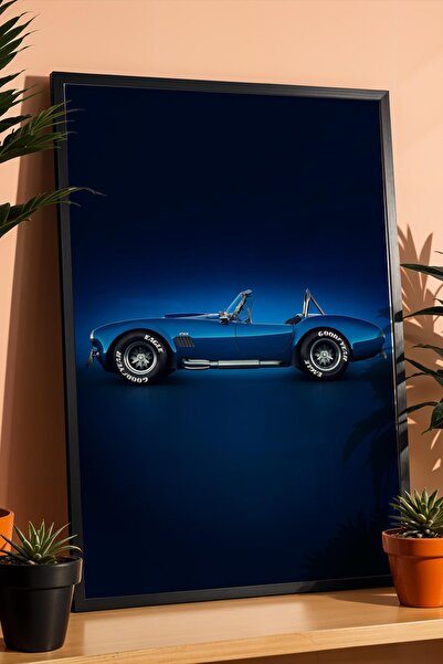 Saturn Shelby Cobra 427 Sc Car Framed Painting Men's Room and Garage Decor Cl...