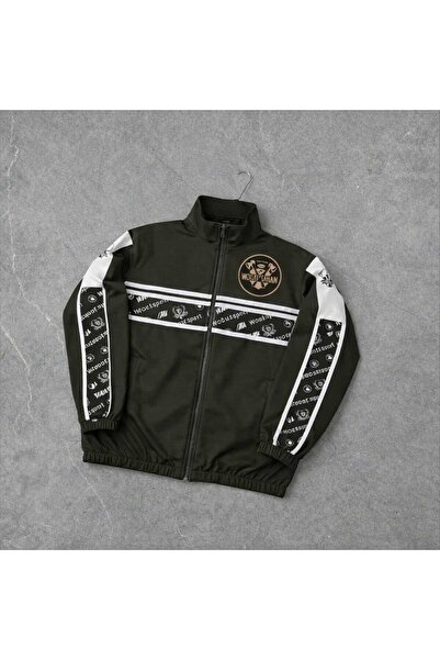 ModaTEKS معطف واق من المطر مطبوع عليه نقوش من قماش الكاكي للجنسين